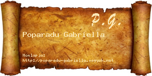 Poparadu Gabriella névjegykártya